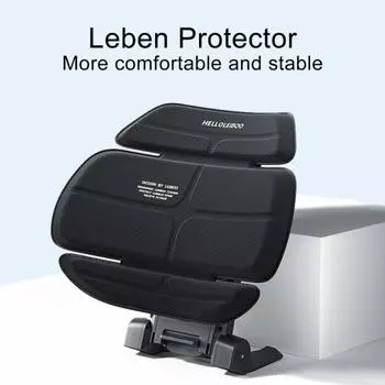 Поясничная опора, пятискоростная, удобная регулировка, трехступенчатая, универсальная, износостойкая, мягкая, облегчает боль в спине автомобиля. чёрный