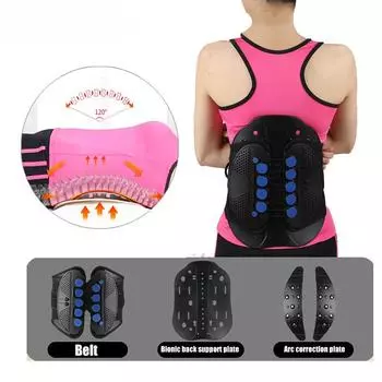 Поясничный поддерживающий пояс для нижней части спины с системой шкивов для облегчения боли в пояснице, грыжи межпозвоночного диска, ишиаса, корсета для спины при сколиозе S