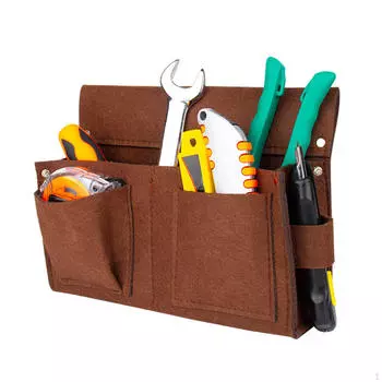Поясной держатель для инструментов, сумка для организации конструкции для плотника и садоводства Brown 13x19x8cm