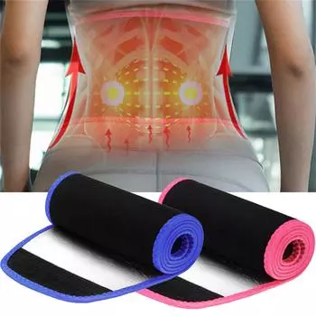 Поясной пояс Wrap, комплект для похудения, сжигатель жира, поддержка поясницы и поясницы One Size синий