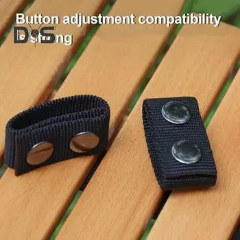 Поясной ремень для походов на открытом воздухе, легкий, прочный, с застежкой-кнопкой, для кемпинга, охоты, повседневного ношения, с пряжкой для подвешивания и фиксации чёрный