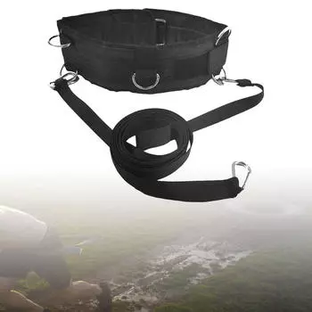 Поясной ремень с сопротивлением, растяжка тела, ремень для силового тренинга с кольцами, беговые тренировки