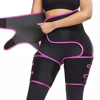 Поясной ремень с высокой талией: 3-в-1 регулируемая поддержка талии и живота, уменьшающая потоотделение XXL/3XL розы красного