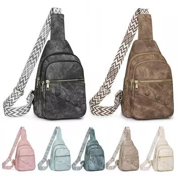 Поясные сумки для женщин и мужчин, сумка через плечо из искусственной кожи, модная сумка через плечо, регулируемый ремень для гитары, для повседневной работы, покупок, путешествий чёрный