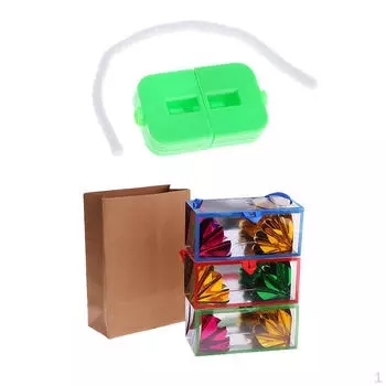 Появление цветов из пустого бумажного пакета и реквизит из порванных нитей