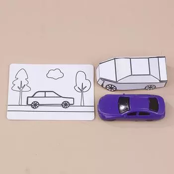 Появляющийся автомобиль Фокус Карты на бумаге Автомобильный фокусник Крупный план Уличные иллюзии Трюки Ментализм Реквизит Смешные дети синий