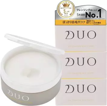 pore and shiny DUO Очищающий бальзам Clear 90 г x 3 шт. Набор увлажняющий уход за порами средство для снятия макияжа средство для умывания лица Double No Face Wash Duo Duo [для взрослых