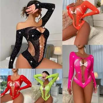 Порно 5 шт./комплект сексуальное нижнее белье стразы кружева боди Langerie комбинезон выдалбливают нижнее белье алмаз 18 + взрослые одежда S-XXXL