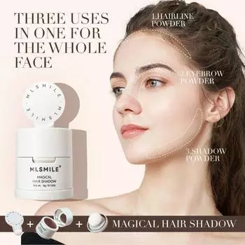 Порошок для линии волос, инструмент для восстановления волос, порошок для восстановления теней, многофункциональный порошок для макияжа и бровей чёрный