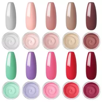 Порошок для окунания ногтей, 10 шт., натуральный сухой порошок для ногтей, набор порошков для дизайна ногтей, Dip Power Need, верхнее базовое покрытие, активатор, украшение для ногтей, маникюрный набор для французского маникюра