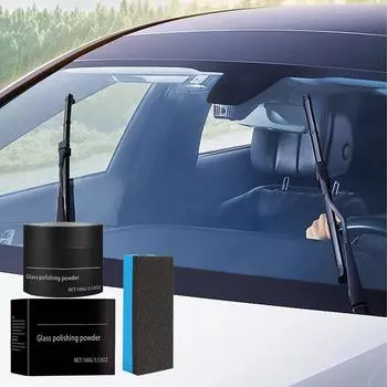 Порошок для полировки автомобильного стекла, порошок для удаления царапин на лобовом стекле автомобиля, 100 г. Порошок для полировки, порошок для удаления царапин на автомобиле белый