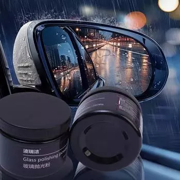 Порошок для полировки автомобильных стекол, обезжиривающий состав для зеркал заднего вида, лобового стекла, очищающая пленка, восстанавливающее средство, антиоксидант, бытовой очиститель для стекол