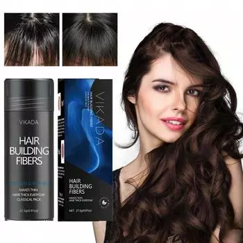 Порошок из волокон волос устраняет пушистость. Сделать волосы визуально гуще. Длительное моделирование волос, контроль жирности и освежение Black 1Pc