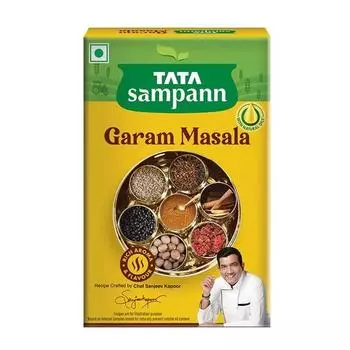 Порошок Tata Sampann Garam Masala с натуральными маслами, 100 г, приготовленный шеф-поваром Сандживом Капуром, с эксклюзивным советом шеф-повара, насыщенный аромат и вкус