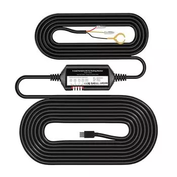 Порт типа C, 3-проводной комплект проводов Acc для видеорегистратора, поддержка режима монитора парковки, 24 часа, комплект проводов для автомобильного видеорегистратора