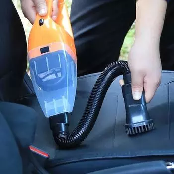 Portable 12V Car Vacuum Cleaner 100W Handheld Mini Vacuum Cleaner Super Suction Wet And Dry Dual Use Car Home Cleaner оранжевый