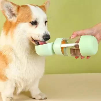 Portable 2-in-1 Dog Water Bottle Food and Water Container For Dog Pets Feeder Bowl Outdoor Travel Drinking Bowls Water Dispenser