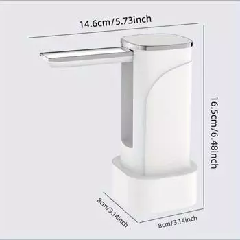 Portable 3-10Gallon Electric Water Bottle Pump Automatic Water Dispenser Pump with Large LED Display USB Charging Water Jug Pump чёрный