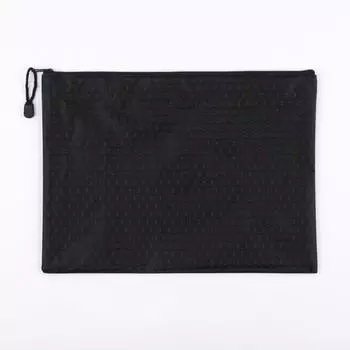 Portable A4 Zipper File Bag Color Stationery Storage Mesh Bag Document Bag Data Storage