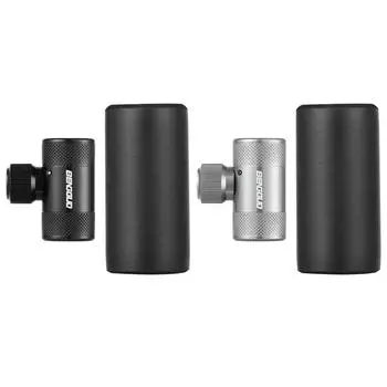 Портативный велосипедный насос с изолированным рукавом Мини велосипедный насос Schrader & Presta Valve CO2 Велосипедный насос для накачивания шин Аксессуары для велосипеда чёрный