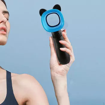 Portable Bladeless Fan, Powerful Personal Fan for Hiking, Working, Outdoor Picnic, Camping. чёрный