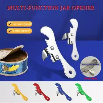 Portable Bottle Jar Opener 4 Colors Kitchen Gadget Portable Can Opener For Emergency Bottle Opener Party зелёный