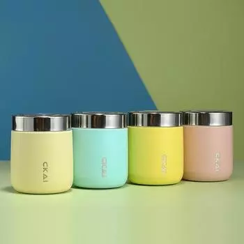 Portable Braised Flask Leak-Proof Vacuum Flask Insulated Bottle Food Container School розовый