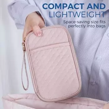 Portable Cable Organizer Waterproof Storage Bag for Power Bank Digital Cable Case Earphone Nylon Cloth Earphone Holder Case розовый