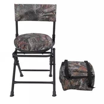 Portable Camping Chair 600D Oxford Cloth Folding 360 Degree Rotating Outdoor Chair for Fishing