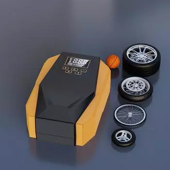 Portable Car Air Pump Tire Inflator 12VDC 150PSI Electric Tire Pump Air Compressor With Digital Pressure Gauge Night Lighting чёрный