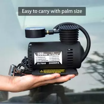 Portable Car Tire Inflator , Car Inflator , Locomotive Inflator , Gift Money чёрный