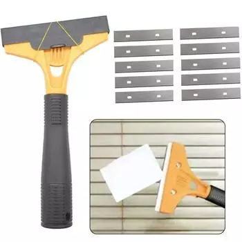 Portable Cleaning Shovel Cutter For Glass Floor Tiles Scraper With 10pcs Blades Floor Wall Seam Cement Cleaning Hand Tools