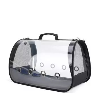 Portable Clear Bird Parrot Transport Cage Breathable Bird Carrier Travel Bag Small Pet Rabbit Guinea Pig Chinchilla Outdoor Bag 37CM-22CM-22CM