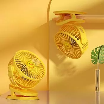 Portable Clip Electric Fan Desktop Mini Fan Usb Car Home and Outdoor Camping Charging Clip Fan 3-speed 360° Arbitrary Adjustment