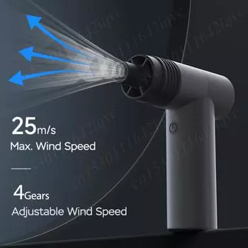 Portable Compressed Air Duster 85000RPM for Keyboard Electric Air Blower for Computer PC Cleaning Vacuum Cleaner Duster Blower серый