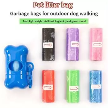 Portable dog feces bag, cat feces bag, manure shovel bag, pet garbage bag for outdoor use, very suitable for outdoor use