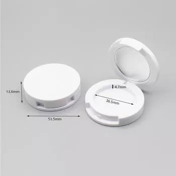 Portable Empty Palette Box With A Mirror Round Blush Eyeshadow Container Bb Cream Foundation Makeup Box Diy one size