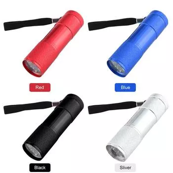 Portable Flashlight Purple Light Anti-Skid 395nm Backlight Ultraviolet Torch Detector Fluorescent Lamps Supplies синий