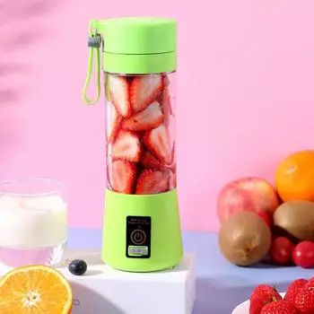 Portable Fruit Juice Blenders Summer Personal Electric Mini Bottle Home USB 6 Blades Juicer Cup Machine For Kitchen Dropshipping фиолетовый