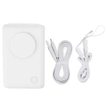 Portable Handheld Fan 3 Speeds Rechargeable Silent Mini Clip On Fan Hanging Neck Fan for Outdoor белый