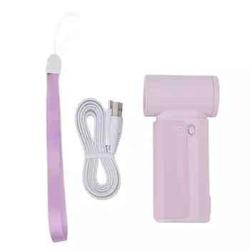 Portable Handheld Fan 4000mAh High Speed Cooling Fans Quiet Compact Pocket Fan with Lanyard for фиолетовый