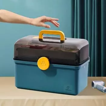 Portable Large Capacity Pill Box for Household First Aid Kit Medicine Storage Multi-layer Classification Household Medicine Box