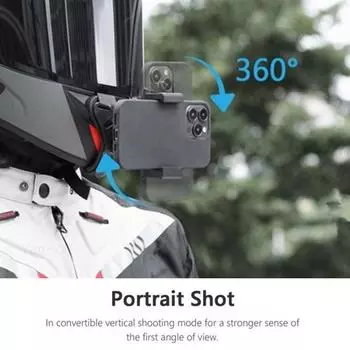 Portable Motorcycle Integrated Helmet Chin Universal Mobile Phone Stand Cycling Mobile Phone Sports Camera Riding Fixed Shooting синий