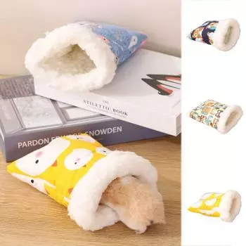 Portable Pocket Pet Carriers Bag Warm Hamster Bed Small Pets Nest Hedgehog S синий