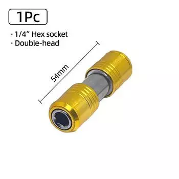 Portable Screwdriver Bit Holder Double Head Extension Rod Quick Release 1/4 Hex Screw Adapter Socket Electric Drill Power Tool