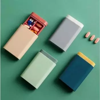 Портативная маленькая аптечка, дорожная аптечка, герметичная аптечка, 7-дневная упаковка, герметичная аптечка с мини-отделением