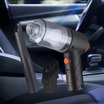 Portable Small Vacuum Cleaner Convenient Car Vacuum Cleaner 6000PA Handheld Pump USB Car Home Hair Pet Office Vacuum Cleaner чёрный