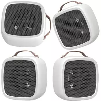 Portable Space Heater Lightweight Electric Heater with Handle Warm Air Blower Fast Heating Personal Warmer for Bedroom EU белый