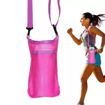 Портативная спортивная крышка для бутылки с водой, сетчатая сумка с рукавами и ремешком, сумка для мобильного телефона, видимая сумка, аксессуары для кемпинга на открытом воздухе spain