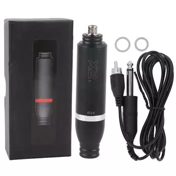 Portable Tattoo Machine Pen Aluminum Alloy Tattoo Cartridge Needle Machine RCA InterfaceBlack серебряный
